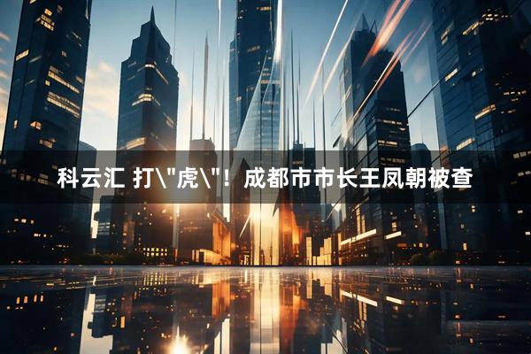科云汇 打＂虎＂！成都市市长王凤朝被查