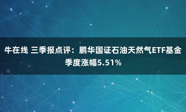 牛在线 三季报点评：鹏华国证石油天然气ETF基金季度涨幅5.51%